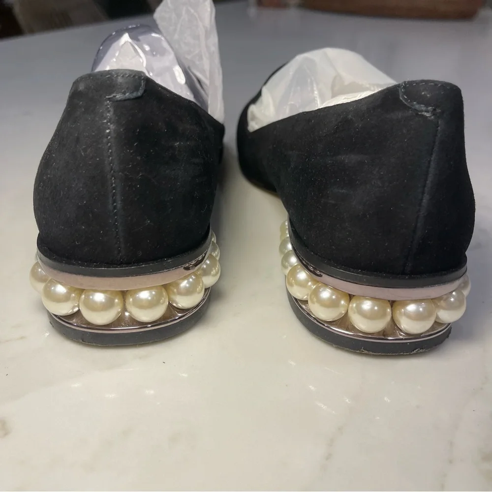 Nine West Black Loafers with Pearl Accent - Picture 9 of 15